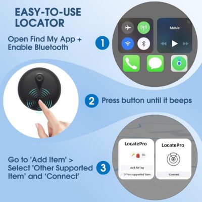 Tracking Devices for Cars Hidden, Undetectable GPS Tracker for Vehicles, Mini Tracker Device, No Monthly Fee Subscription No SIM Card Required, Only Available for iOS Find My, Splashproof - Image 7