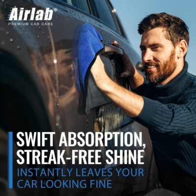 Airlab Microfiber Towels for Cars Wash Drying Thick Plush Cleaning Cloth Auto Detailing Super Absorbent for Interior & Exterior Lint Free, Streak Free, 16" X 16", 800 GSM, Pack of 4 - Image 4