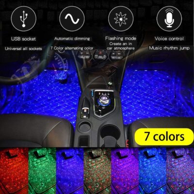 Car Interior Atmosphere Lights, USB Plug-in Romantic Stars Lights for Cars, DC 12V - Image 6