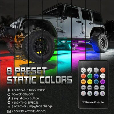 Underglow Kit for Car, Led Underglow Lights with App and Remote Control, 16 Million RGB Colors, 29 Preset Modes, Music & DIY Mode, Under Car Led Lights Exterior for SUVs, Trucks, DC 12V - Image 3