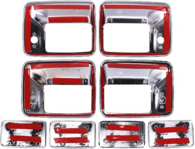 NewYall Chrome Exterior Door Handle Covers with Passenger Keyhole Set for Ford F-250 F-350 F-450 Super Duty Crew Cab 1999-2016 Excursion 2000-2005 Outer Front Rear Left Driver Right Passenger Side - Image 5