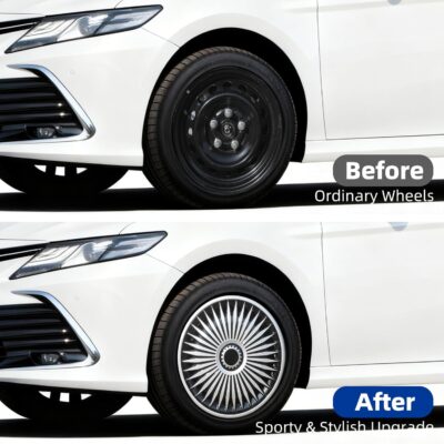 Hubcaps 15 Inch Exact Fit for R15 Iron Wheels Universal ABS Plastic Wheel Covers Set of 4 Snap On Rim Caps for Most Cars Trucks SUV Sedans 4Pcs 15" Hubcaps Wheel Rim Cover Direct Replacement - Image 4