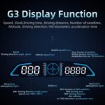 MH Heads Up Display for Car, Digital GPS Speedometer, 5.5 inch HUD GPS Speed MPH/KMH, Over Speed Alarm, Fatigue Driving Alarm, Automatic Brightness Adjustment for All Vehicles - Image 2