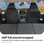 Lolcar RAV4 Seat Covers Custom Fit for Toyota RAV4(Gasoline) 2019 2020 2021 2022 2023 2024 2025 LE,XLE,XLE Premium,Limited,Airbag Compatible,Car Seat Cover Full Set for SUV, Waterproof Leather(Black) - Image 8