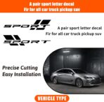 Zhizhong Car Sport Decal,16 Inch Vinyl Sticker Fit for All Cars Side (Matte Black) - Image 3