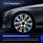 ECCPP Wheel Cover 15 Inch Hubcap Wheel Hub Caps OEM Rim Protectors Cover (Set of 4) Modern & Stylish Auto Tire Replacement Exterior Cap - Image 3
