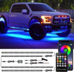 Underglow Kit for Car, Led Underglow Lights with App and Remote Control, 16 Million RGB Colors, 29 Preset Modes, Music & DIY Mode, Under Car Led Lights Exterior for SUVs, Trucks, DC 12V
