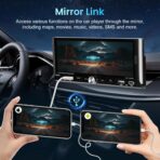 Single Din Car Stereo with Wireless Apple Carplay Android Auto, 6.9" IPS Touchscreen Car Stereo with Bluetooth 5.2 Handsfree Mirror Link Backup Camera GPS Navigation Dual USB Fast Charge FM AM EQ SWC - Image 4