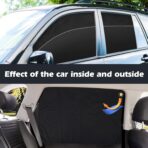 XCBYT Magnetic Car Window Shades 4 Pack - Blackout Side Window Sun Shade for Privacy & Car Camping, 99% UV Blocking Car Window Covers for Side Windows, Heat Protection Travel Shades for SUV Sedan - Image 6