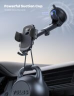 Lamicall Car Phone Mount - [Strongest Military-Grade Suction Cup] 360° Rotation Phone Holders for Your Car Quick Release Adjustable Phone Mount for Car Dashboard for iPhone 17 16 Pro Max Galaxy Truck - Image 4