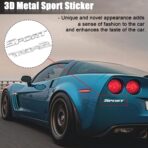 2PCS 3D Metal Sport Emblem for Car, Premium Decals Emblem, Trunk Fender 3D Sticker Modification (Silver) - Image 4