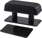 Car Armrest Pad, Adjustable Height Left Elbow Support Anti-Fatigue Car Door Arm Rest Cushion, Leather Central and Side Booster Pad Relieve Driver's Arm Fatigue, Car Accessories (Black)