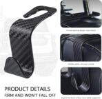 6 Pack Car Seat Headrest Hook Hanger Storage Organizer Universal For Handbag Purse fit Universal Vehicle Car(Black) - Image 5