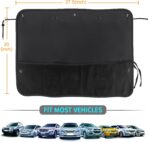 Car Sun Shade Side Window, 2 Pcs Blackout Car Window Shade for Baby Privacy with Storage Net Pockets Auto Curtains 7 Suction Cups for Heat/UV Protection Sun Block Covers - Image 5