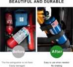 Fire Extinguisher Holder, Roll Bar Adjustable Extinguisher Strap Brackets with USA Flag Pattern, Secure Fire Extinguishers Mount Replacement for Wrangler CJ JK JKU TJ JL JLU (Black) - Image 5