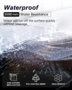 Car Cover Waterproof All WeatherCustom Fit for Chevy Camaro 2010-2025, Heavy Duty Outdoor Full Exterior Cover for Automobiles, Sun Rain UV Dust Snow Protection with Door Zipper-Black - Image 3