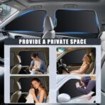 ZATOOTO Car Window Shades for Toyota RAV4 2019-2024, 4 Pcs Magnetic Car Window Covers - 100% Block Light Privacy Curtains, Side Window Sun Shade for Baby Breastfeeding, Sleeping, Camping - Image 4