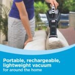 BLACK+DECKER dustbuster 20V Hand Vacuum Cordless Rechargeable, Car Vacuum Portable, Powerful Suction AdvancedClean Hand Vac with Extendible Crevice Tool, Flip-Up Brush and Charging Base (BDH2000L) - Image 4