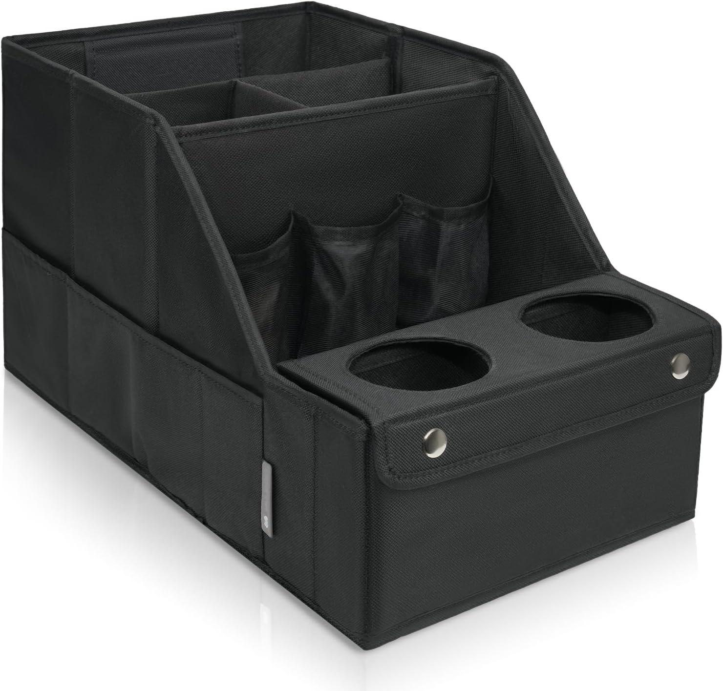 71YLQof1wjL._AC_SL1500_.jpg MULISOFT Car Seat Organizer- Backseat Car Organizer with 11 Storages Compartments and 2 Cup Holders, Organizers and Storage, Front Seat for Travel Kids,Black - Image 1