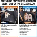 YJGF Dog Back Seat Extender for Truck,Truck Seat Cover Back Seat,Dog Hammock for Truck,Pet Seat Covers for Dogs,Hard Bottom Seat Extender for Dogs(Black,for Full Size Truck) - Image 2