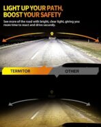 H11/H9 & 9005/HB3 Light Bulbs Combo, 100,000LM Brightness, 1:1 Mini Size 6500K Cool White IP68 Waterproof Automotive Replacement Combo 9005 H11 Fog Lights, Quick Installation, Pack of 4 - Image 2