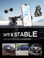 CHGeek Wireless Car Charger, 15W Fast Charging Auto Clamping Phone Holders Phone Mount fit for iPhone 17 16 15 14 13 12 Pro Max 11 XR XS, Samsung Galaxy S25 Ultra S24 S23, Black - Image 8