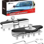 Nilight 90025B Led Light Bar Mounting Brackets 2pcs Universal Hood Led Work Light led Pods Mount Bracket Clamp Holder for SUV Truck Off Road Installed No Need Drilling, 2 Years Warranty,Black