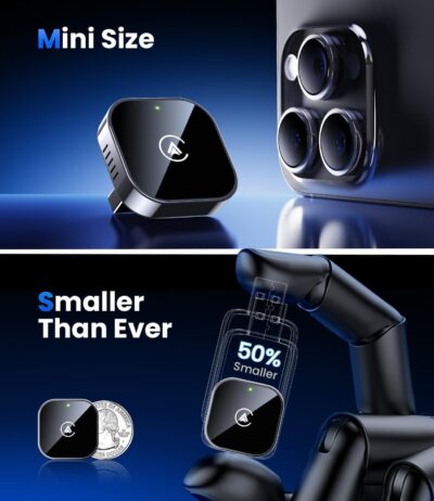 Teeran 2 in 1 Wireless CarPlay and Android Auto Adapter, Easy Setup Plug and Play, Fast Seamless Use Supports 1000+ Cars with Built-in Wired Car Play/Android Auto Compact Sleek Design Car Adapter - Image 5