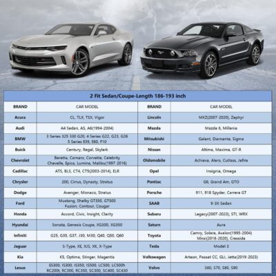 Car Cover Waterproof All Weather for Automobiles, Full Exterior Covers for Sedan & Coupe (186-193 inch) Universal Fit for Ford Mustang, Chevy Camaro Corvette etc. Rain Sun Snow Protection. - Image 4