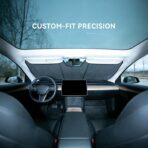 Windshield Sun Shade for Chevrolet Silverado/GMC Sierra 1500/2500HD/3500HD for 2019-2026, Foldable Front Window Shade with 3-Layer Reflective Material to Keep Car Cool - Image 3