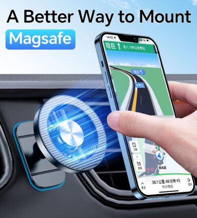 Kaistyle for Magsafe Car Mount【20 Strong Magnets】Magnetic Phone Holder for Car Phone Holder Mount Dash Mounted Holders Cell Phone Holders for Your Car Accessories for Women Men for iPhone 17 16 15 14 - Image 3