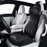 FLORICH Car Seat Cushion and Lumbar Support Headrest Pillow Memory Foam Ergonomic Car Cushion Back Neck Support Pillow Sciatica & Back & Tailbone Pain Relief Cushion for Car Seat Driving, Black