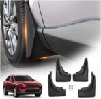 Powerty Custom Fit for Mud Flaps Toyota RAV4 2025 2024 2023 2022 2021 2020 2019 Splash Guards Molded Front and Rear Fender Cover Black ABS 4Pcs Set Hybrid Accessories (Not Fit for 2021 RAV4 Prime)