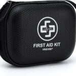 Mini First Aid Kit - 150 Piece Small Waterproof Hard Shell Medical Kit for Home, Car, Travel, Camping, Truck, Hiking, Sports, Office, Vehicle & Outdoor Emergencies (Black)