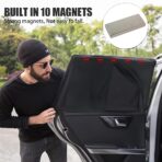 2PCS Car Side Window Shades, Magnetic Double Layer Car Sun Shade for Privacy Block Heat UV Full Shade & Half Shade Options, Vehicle Back Window Curtain for Baby & Kids - Image 4