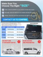 Car Window Shades for Baby[Ice Crystal Cooling Layer](2 Pack) UV-Blocker Cling Sun Shade 99% UV Protection Fit SUV/Sedan/Minivan | Roll Windows Down, Privacy Safe Medium - Image 8