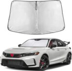EcoNour Windshield Sunshade Compatible for Honda Civic 11th Gen 2022-2024 2025 2026 Including LX, Sport, EX, Touring, and Si Window Sun Shade Cover, UV Heat Blocker & Protector, Car Accessories