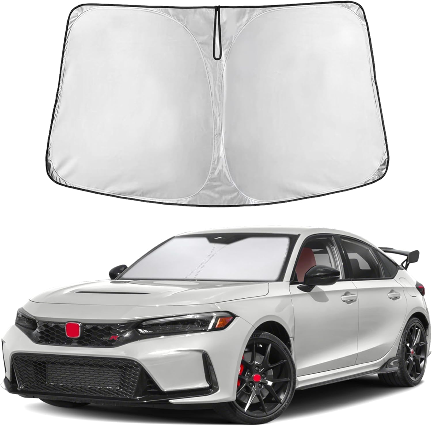 71YqDLA24aL._AC_SL1500_.jpg EcoNour Windshield Sunshade Compatible for Honda Civic 11th Gen 2022-2024 2025 2026 Including LX, Sport, EX, Touring, and Si Window Sun Shade Cover, UV Heat Blocker & Protector, Car Accessories - Image 1