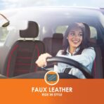 Universal Fit Premier Leatherette Seat Covers - Full Set - Red - Image 3