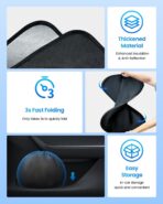 REEVAA Upgraded for Tesla New Model Y 2016-2026 (Juniper) Windshield Sunshade [Tailored Fit, 99% Sun Protection] Foldable Sun Shade Car Accessories with Storage Bag - Image 6