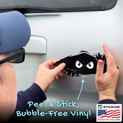 Stickios Funny Car Stickers Bundle - Peeking Monster Dent & Scratch Cover Bumper Stickers - Made in USA - Image 6