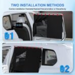 Car Window Shades with 8 Strong Magnets-26.8"x19.7" Dual Layer Car Rear/Side Window Sunshade for Baby Semi-Transparent 2-in-1 Universal Auto Sun Shade for Kid & Pet Protection (2 Pack) Black - Image 5