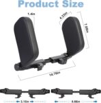 Car Headrest Pillow, Adjustable Head Rest Pillow for Car Seat, Head Neck Support for Kids Adults Travel Sleeping, Fit for Headrest with Poles (Black) - Image 3