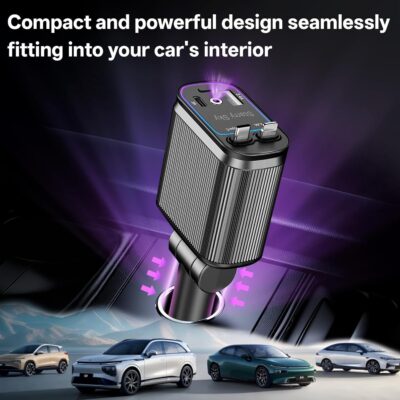 Retractable Car Charger, 4 in 1 Fast Charging Car Charger USB-C & USB-A Compatible with iPhone 16/15/14/13/12/11,Galaxy,Pixel - Image 6