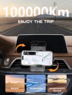 Topmake Car Phone Holder Mount,【2025 Upgrade】 3-in-1 Cell Phone Holder for Car, Dashboard Windshield, Suction Cup Hands-Free Car Phone Stand, Automobile Cradles Universal,Black - Image 9