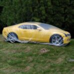 Etopars Clear Plastic Disposable Universal Elastic Band Car Covers Rain Dust Garage Cover Waterproof Temporary Auto 12ft X 22ft - Image 4