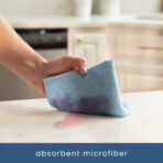 S&T INC. 150 Pack Microfiber Cleaning Cloth, Bulk Towels for Home, Reusable Microfiber Towels for Cars, Cleaning Rags, Light Blue, 11.5 Inches x 11.5 Inches, 150 Count - Image 2