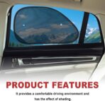 2 Pieces Universal Car Window Sun Shade Side Window UV Protection for Child and Baby Blocks Glare Sunlight and Heat Reduces Fading and Damage Fits Most Cars - Image 5