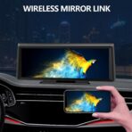 Wireless CarPlay Screen with 2K Dash Cam, 8.1" Portable Touchscreen Car Stereo with CarPlay & Android Auto, 1080P Backup Camera, Voice Control, Bluetooth, Mirror Link, GPS Navigation - Image 3