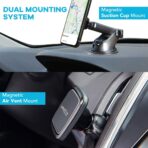 APPS2Car 3-in-1 Car Phone Mount Magnetic Dashboard Windshield Air Vent Mount Phone Holder for Car Universal Car Phone Holder with Powerful Suction Cup Built-in Strong 6 Magnets for All CellPhones - Image 4